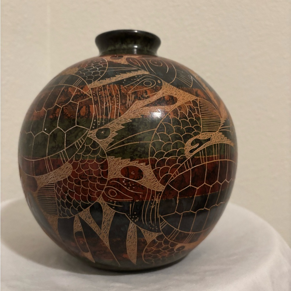 Handcrafted Multicolor Ceramic Vase